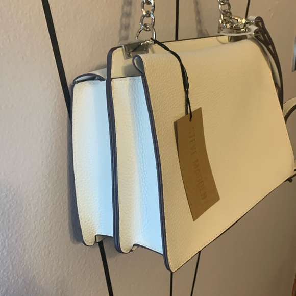 Steve Madden Ivory Leather Adjustable Crossbody/shoulder bag  New With Tags - Picture 4 of 9